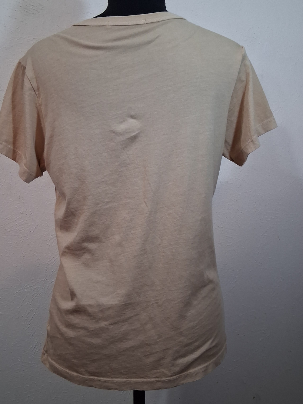 Buck Mason Women's Short-Sleeve Slub Knit Crewneck Tee in Beige - Picture 3 of 6